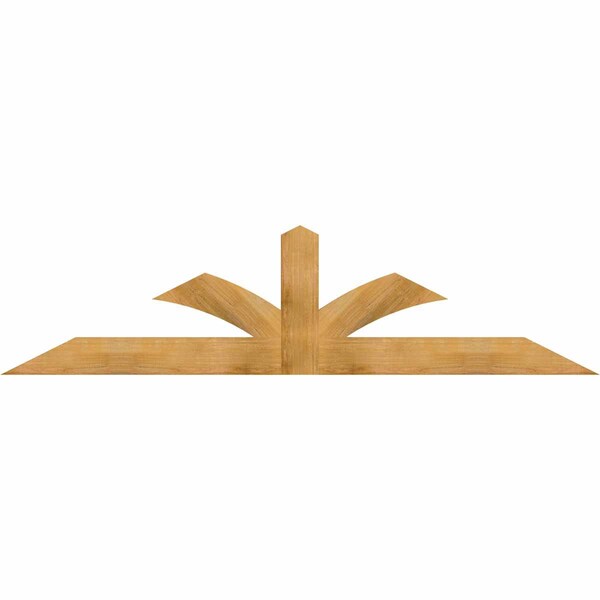Ekena Millwork Richland Rough Sawn Timber Gable Bracket, Western Red Cedar, 96"W x 24"H x 2"D x 6"F, 6/12 Pitch GBW096X24X0206RIC00RWR - main